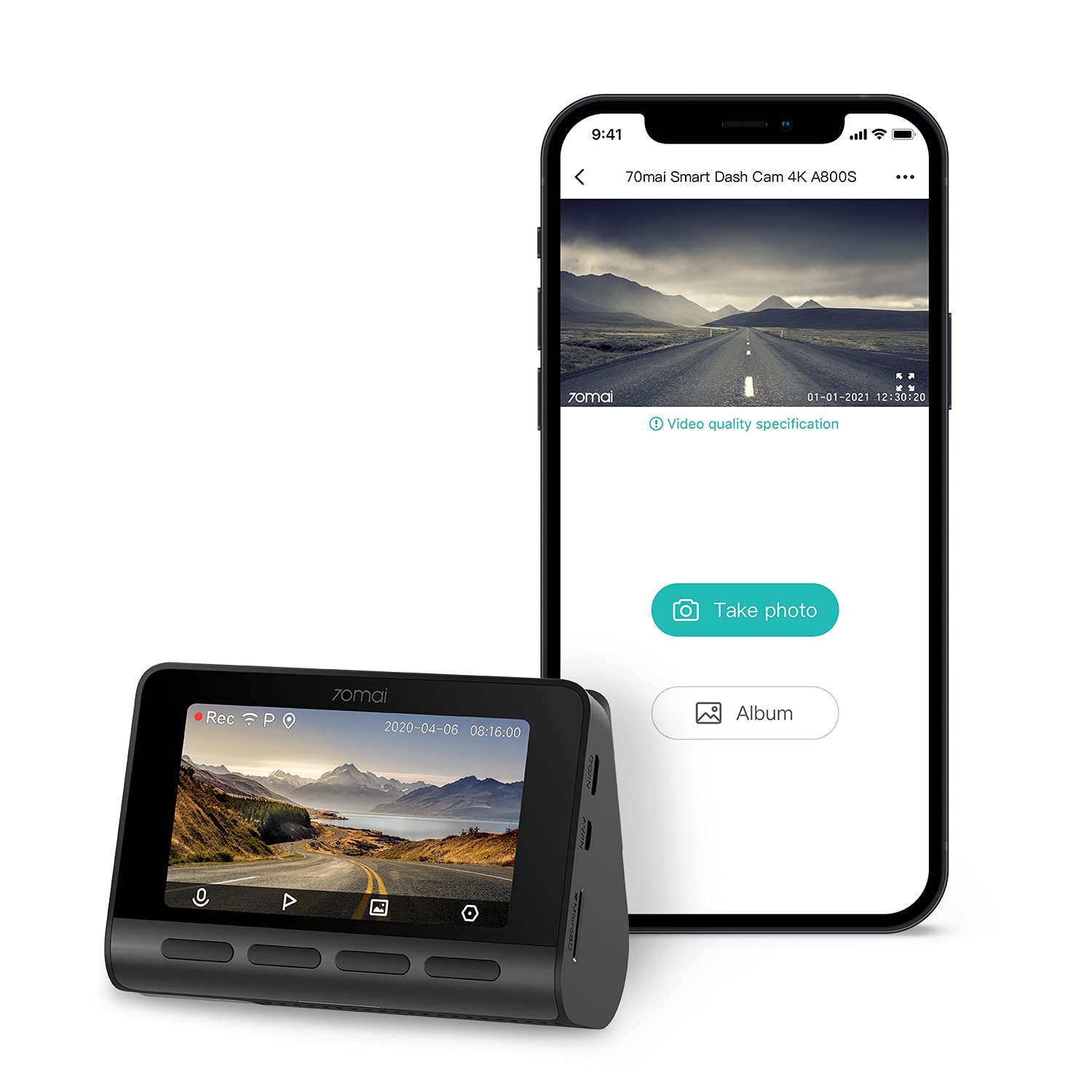Amazon.com: 70mai Dash Cam 4K A800S : Electronics